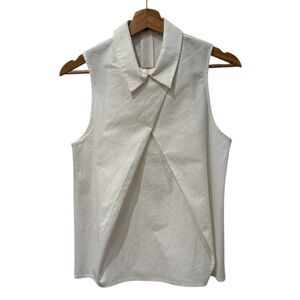 Finders Keepers Sleeveless Structured Linen Sleeveless Blouse